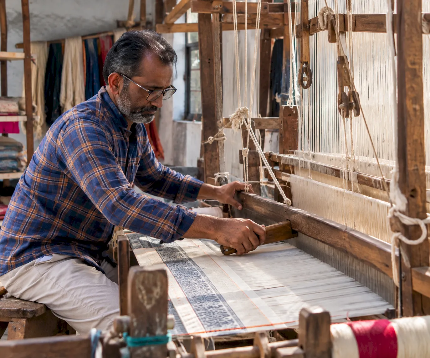 Natural fibre textiles selected by Vanyra Atelier
