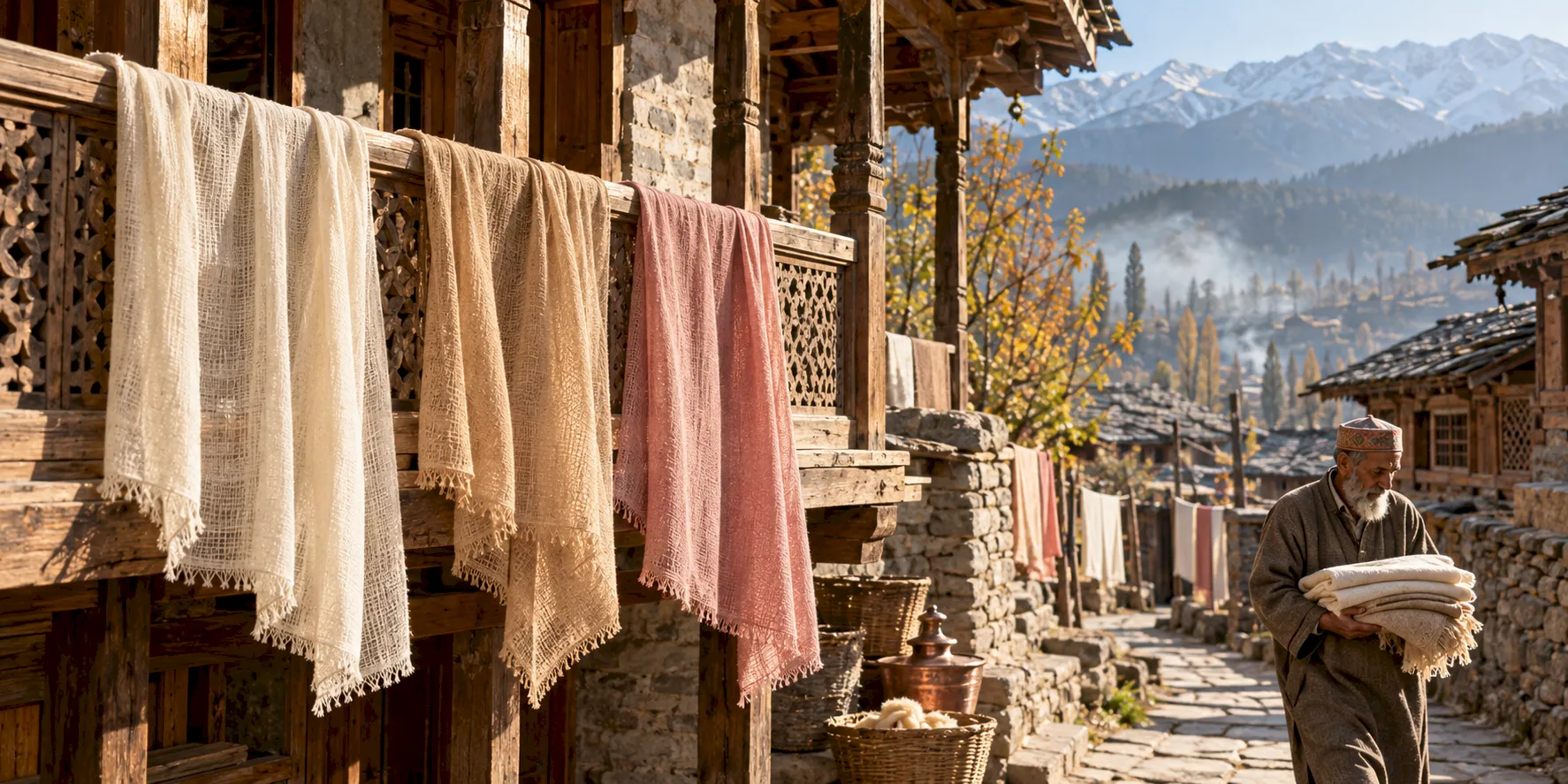 Handloom work in the Vanyra atelier